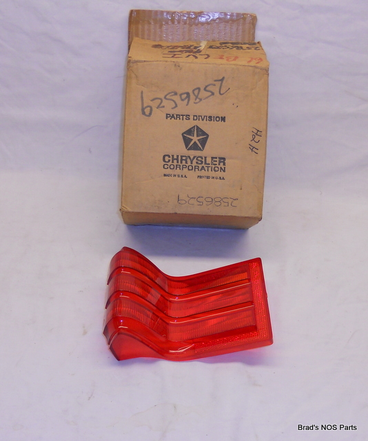 NOS MoPar 1966 Plymouth Belvedere Wagon Tail Light Lens  